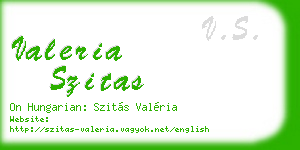 valeria szitas business card