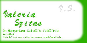 valeria szitas business card